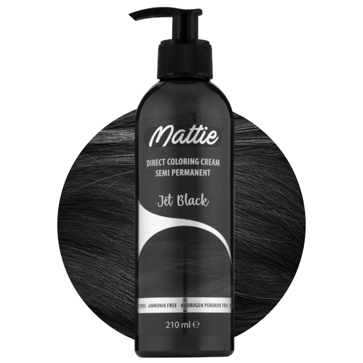 Mattie Jet Black - Crema Colorante Vegana Colorazione Semipermanente Colorazione Diretta 210 ml