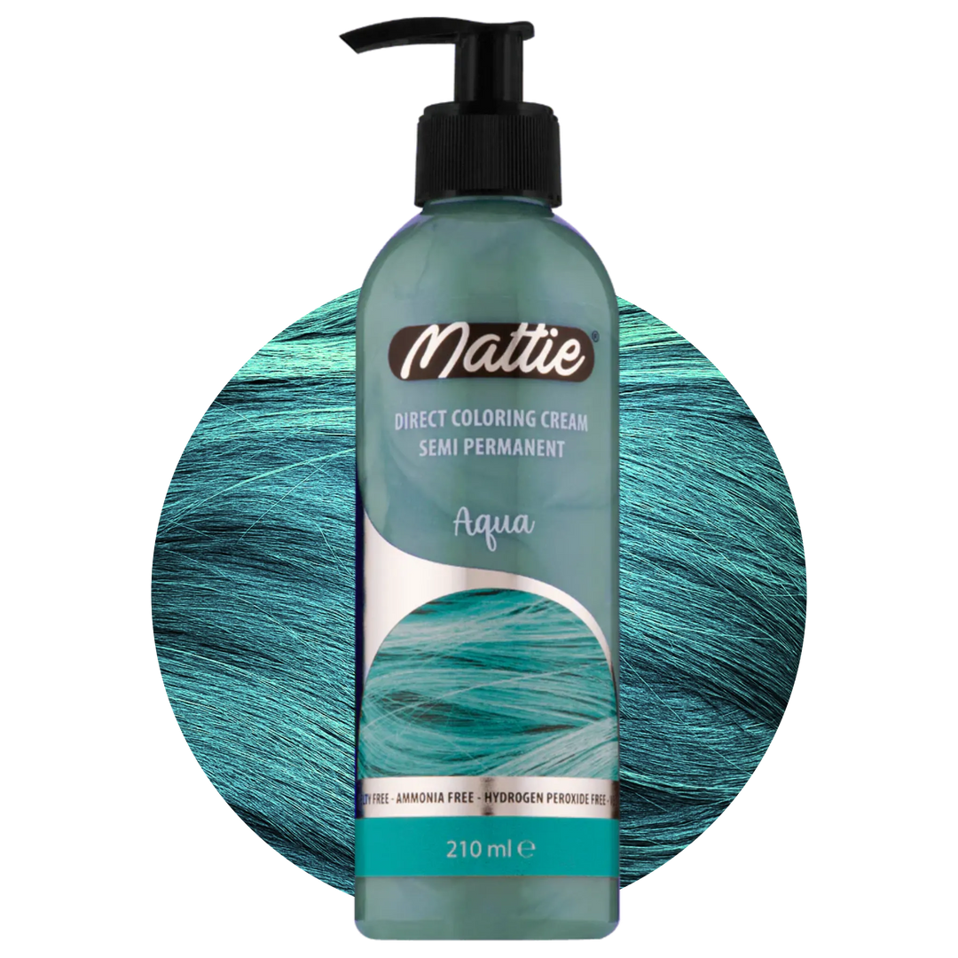Mattie Aqua - Crema Colorante Vegana Colorazione Semipermanente Colorazione Diretta 210 ml