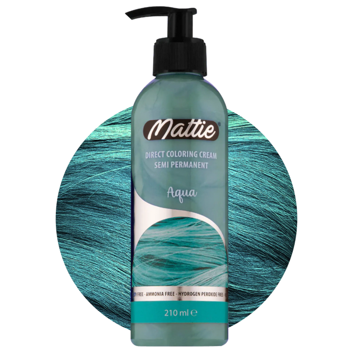 Mattie Aqua - Crema Colorante Vegana Colorazione Semipermanente Colorazione Diretta 210 ml