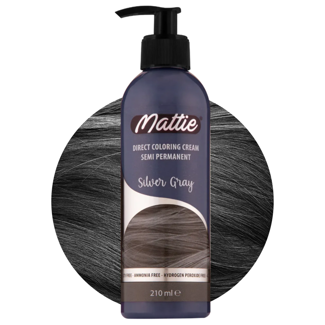 Mattie Silver Gray - Crema Colorante Vegana per Colorazione Semipermanente Colorazione Diretta 210 ml