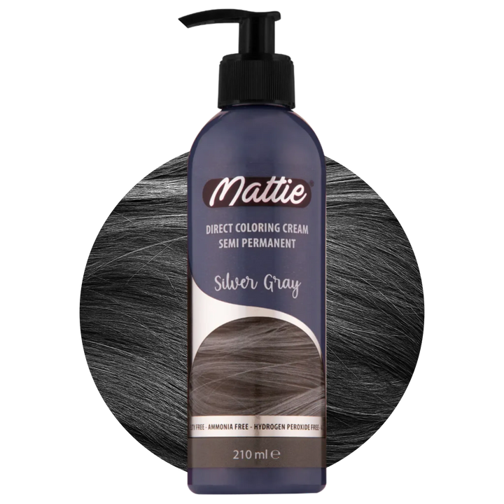 Mattie Silver Gray - Crema Colorante Vegana per Colorazione Semipermanente Colorazione Diretta 210 ml