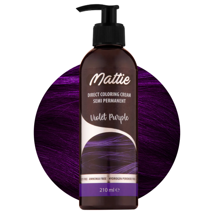Mattie Violet Purple - Vegana Colorazione Semipermanente Colorazione Diretta Crema Colorante 210 ml