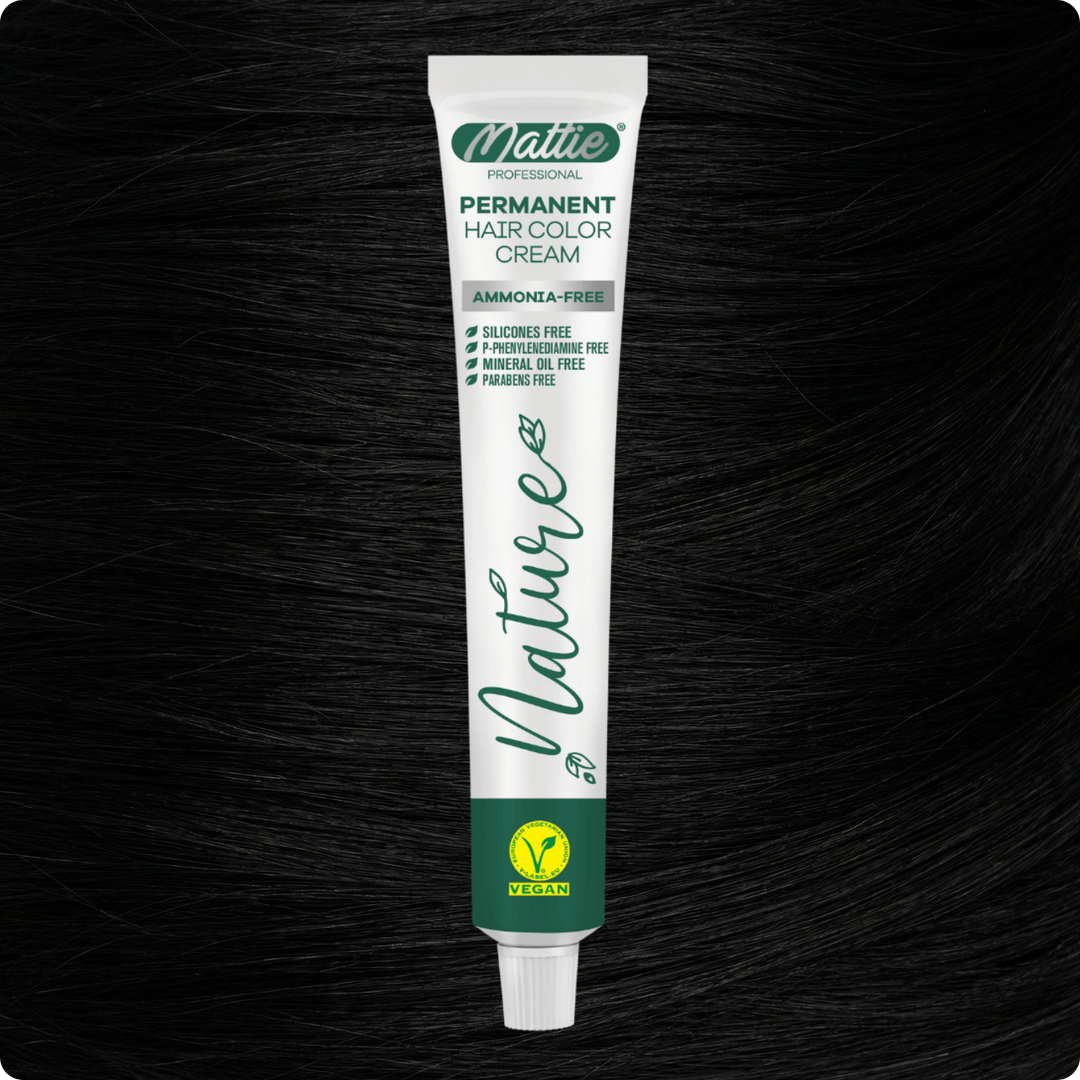 Mattie Professional Nature (1.0) Nero - Vegana Crema Colorante Permanente 60ml
