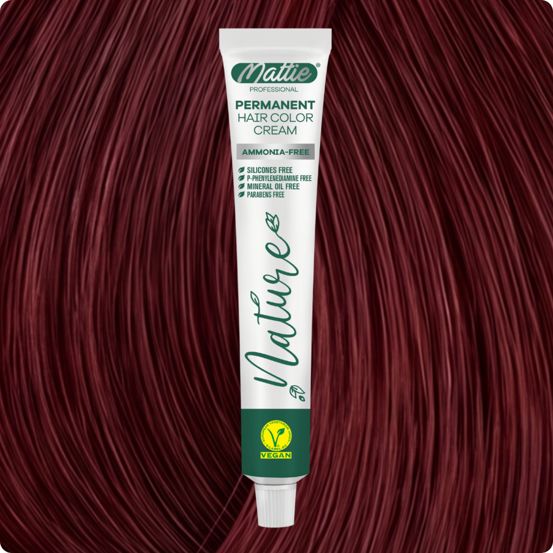 Mattie Professional Nature (6.66) Biondo Scuro Red Intenso - Vegana Crema Colorante Permanente 60ml