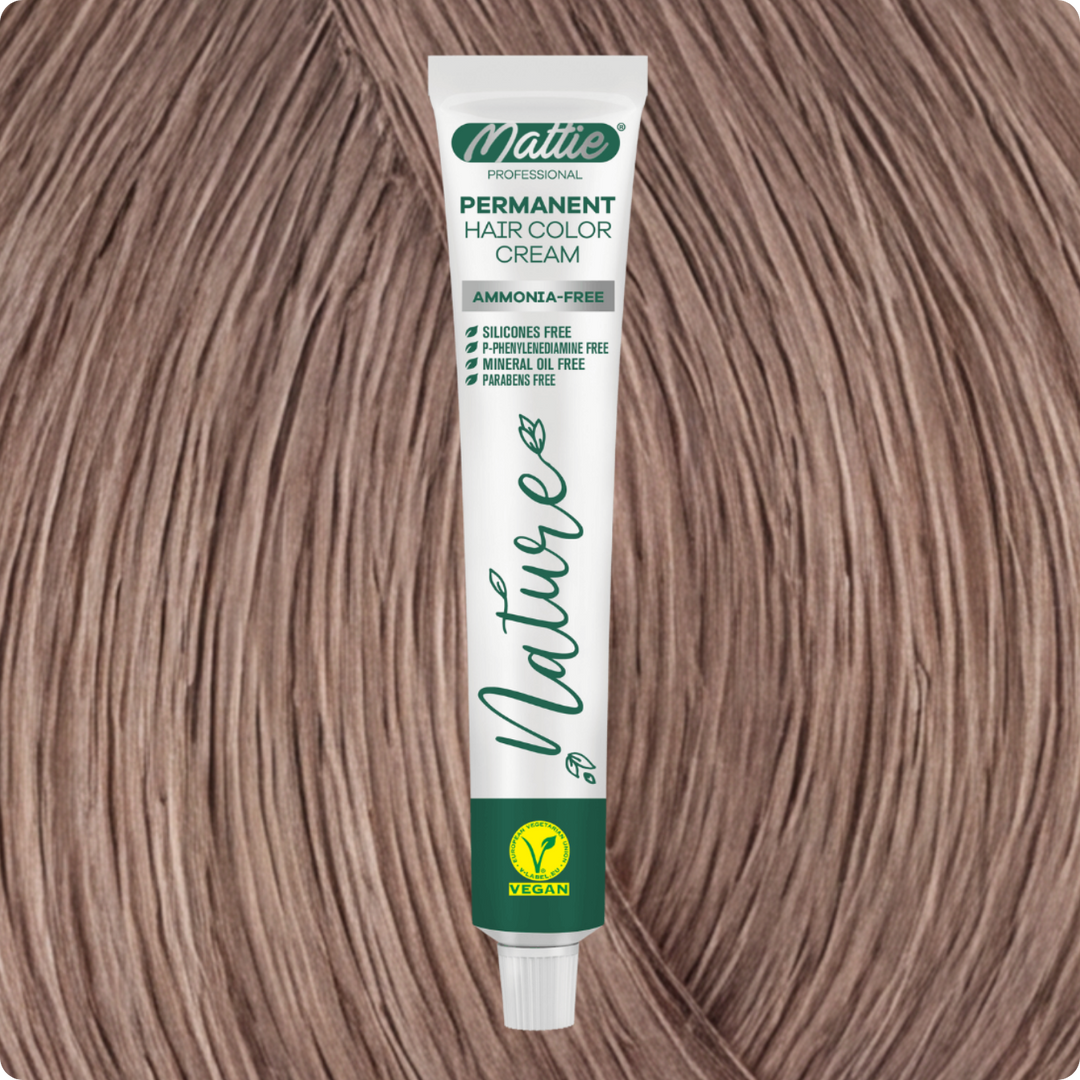 Mattie Professionale Nature (9.16) Biondo Rosa Cenere Molto Chiaro - Vegana Crema Colorante Permanente 60ml