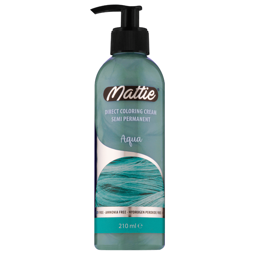 Mattie Aqua - Crema Colorante Vegana Colorazione Semipermanente Colorazione Diretta 210 ml