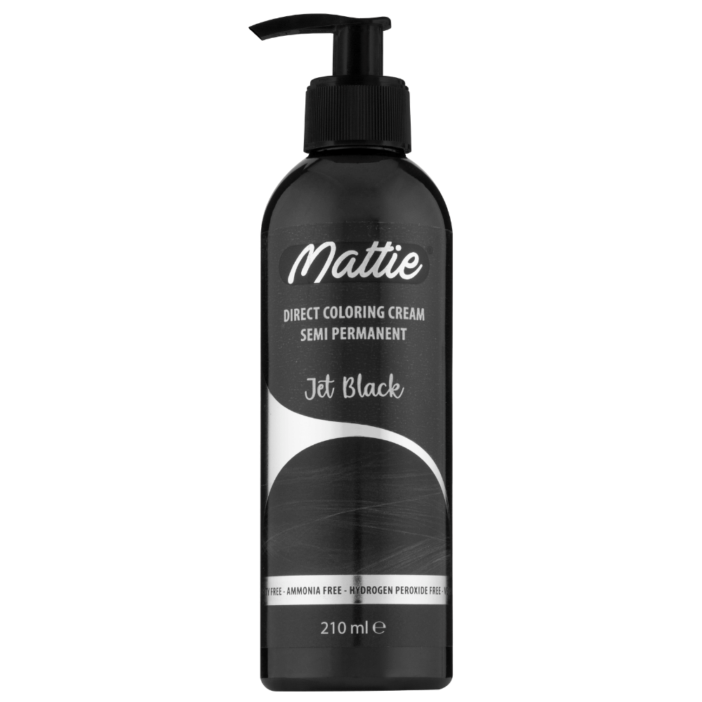 Mattie Jet Black - Crema Colorante Vegana Colorazione Semipermanente Colorazione Diretta 210 ml