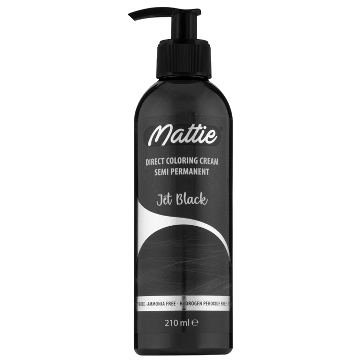 Mattie Jet Black - Crema Colorante Vegana Colorazione Semipermanente Colorazione Diretta 210 ml