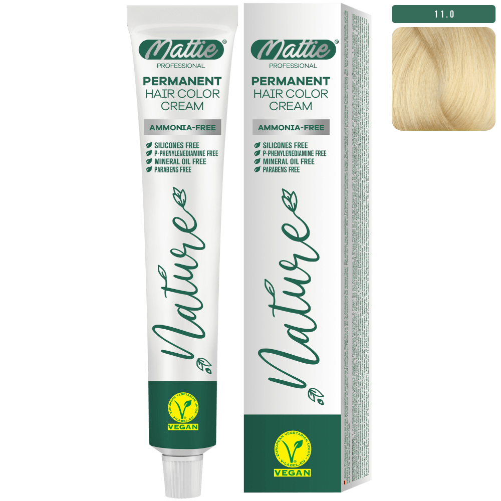 Mattie Professional Nature (11.0) Platino - Crema Colorante Permanente Vegana 60ml