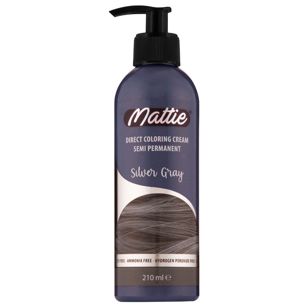 Mattie Silver Gray - Crema Colorante Vegana per Colorazione Semipermanente Colorazione Diretta 210 ml