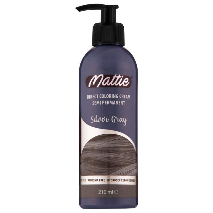 Mattie Silver Gray - Crema Colorante Vegana per Colorazione Semipermanente Colorazione Diretta 210 ml