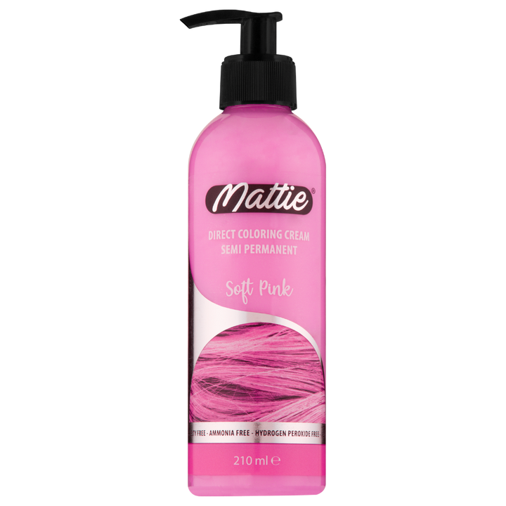 Mattie Soft Pink - Vegan Semi-Permanent Direct Dye Hair Color Cream 210 ml