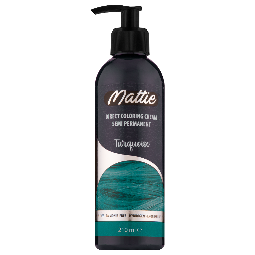 Mattie Turquoise - Vegan Semi-Permanent Direct Dye Hair Color Cream 210 ml